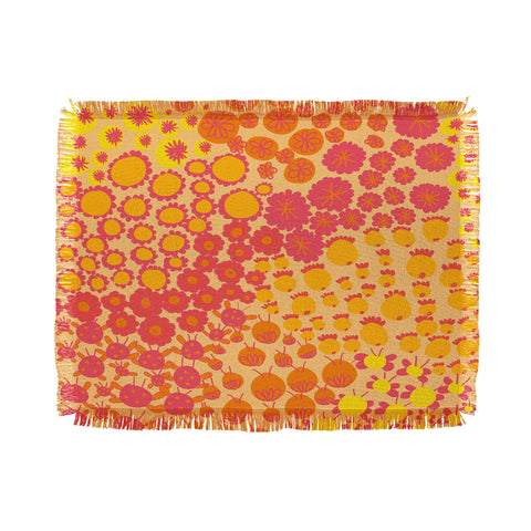Gabriela Larios Alegra Orange Throw Blanket