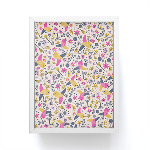 Gabriela Larios Birds and Leaves Framed Mini Art Print