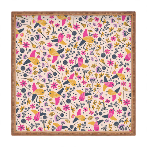Gabriela Larios Birds and Leaves Square Tray