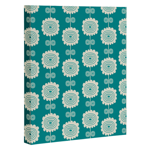 Gabriela Larios Blue Flowers Art Canvas