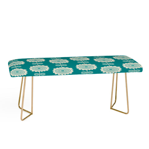 Gabriela Larios Blue Flowers Bench