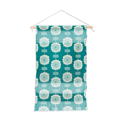 Gabriela Larios Blue Flowers Wall Hanging Portrait