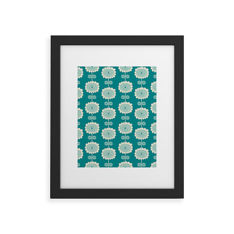 Gabriela Larios Blue Flowers Framed Art Print