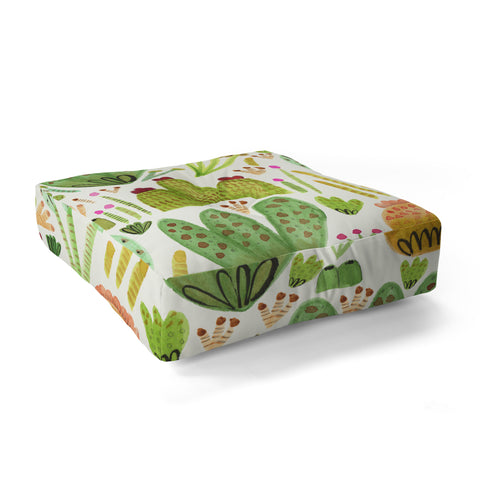 Gabriela Larios Cacti Garden Floor Pillow Square