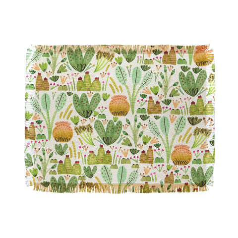 Gabriela Larios Cacti Garden Throw Blanket
