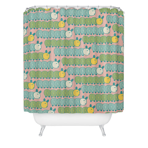 Gabriela Larios Caterpillars Shower Curtain
