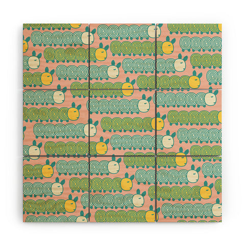 Gabriela Larios Caterpillars Wood Wall Mural