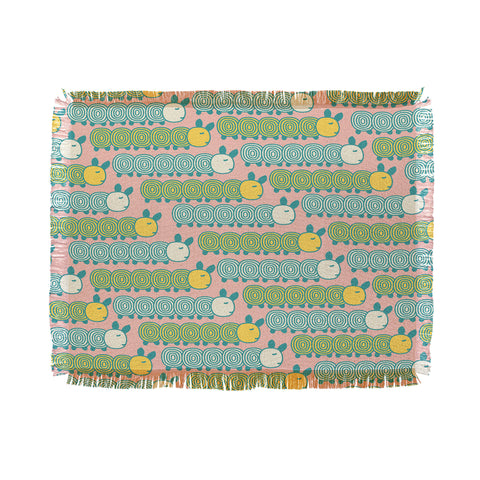 Gabriela Larios Caterpillars Throw Blanket