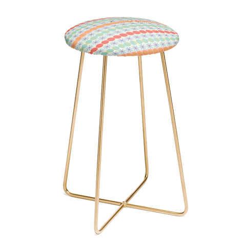 Gabriela Larios Circles And Lines Counter Stool
