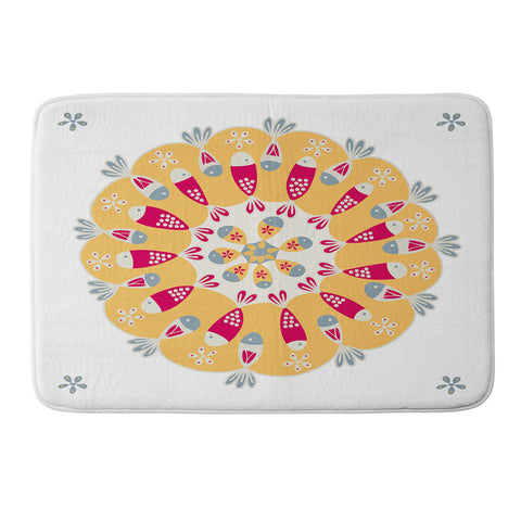 Gabriela Larios Crown Of Fishes Memory Foam Bath Mat