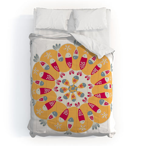 Gabriela Larios Crown Of Fishes Comforter