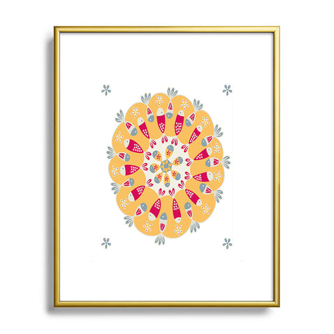 Gabriela Larios Crown Of Fishes Metal Framed Art Print