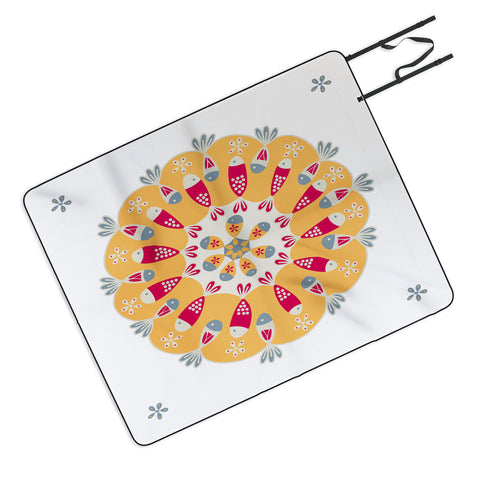 Gabriela Larios Crown Of Fishes Picnic Blanket