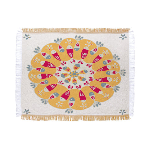 Gabriela Larios Crown Of Fishes Throw Blanket