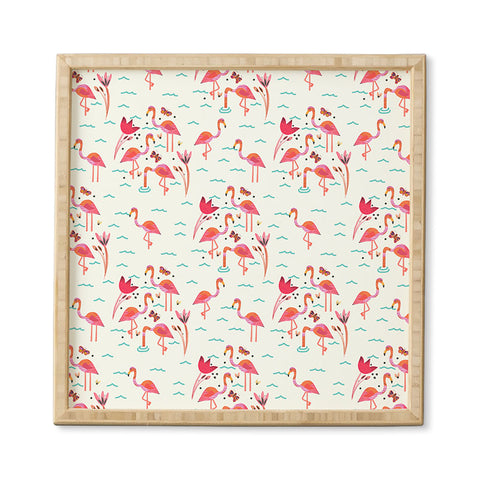 Gabriela Larios Flamingo Scene Framed Wall Art