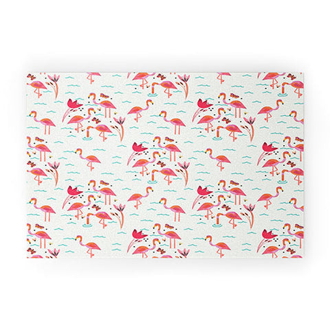 Gabriela Larios Flamingo Scene Welcome Mat