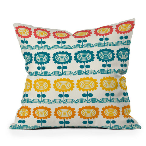 Gabriela Larios Flores Del Tortuguero Throw Pillow