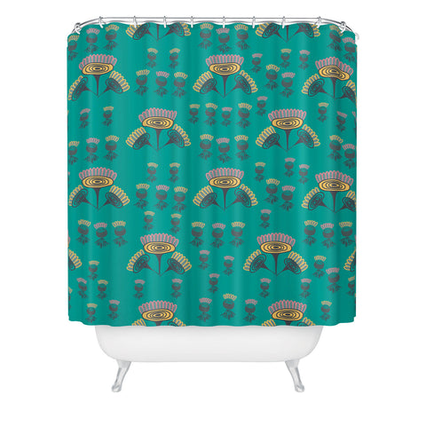 Gabriela Larios Flowers And Roots Shower Curtain
