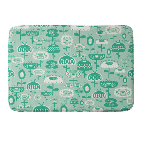 Gabriela Larios Flowers Garden Memory Foam Bath Mat