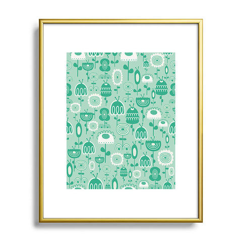 Gabriela Larios Flowers Garden Metal Framed Art Print