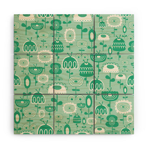 Gabriela Larios Flowers Garden Wood Wall Mural