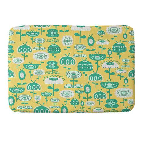 Gabriela Larios Flowers In A Sunny Garden Memory Foam Bath Mat