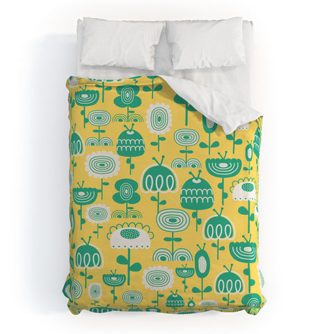 Gabriela Larios Flowers In A Sunny Garden Duvet Cover