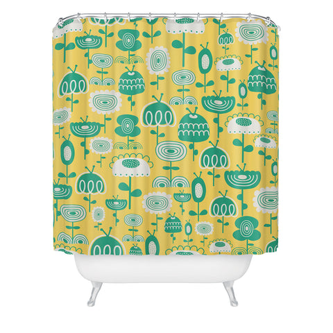 Gabriela Larios Flowers In A Sunny Garden Shower Curtain