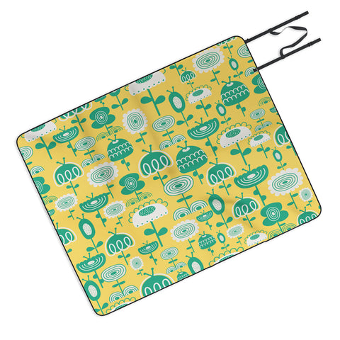 Gabriela Larios Flowers In A Sunny Garden Picnic Blanket