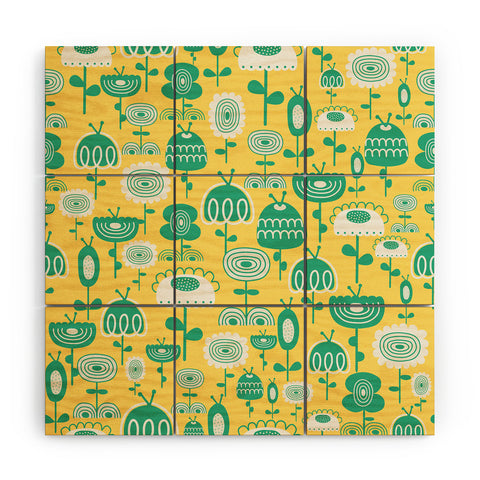 Gabriela Larios Flowers In A Sunny Garden Wood Wall Mural