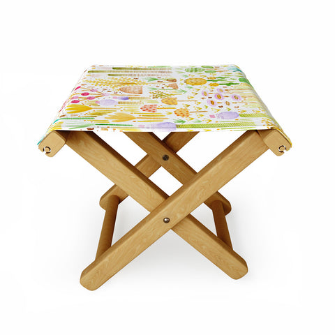 Gabriela Larios Jardin de Cactus y Hongos Folding Stool