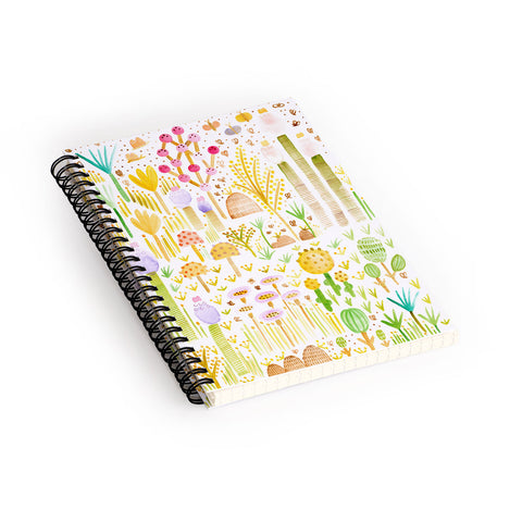 Gabriela Larios Jardin de Cactus y Hongos Spiral Notebook