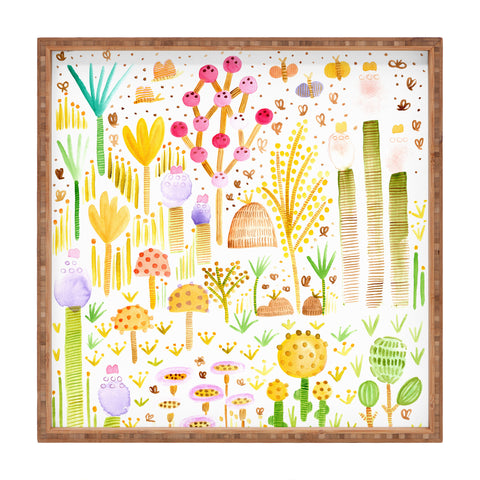 Gabriela Larios Jardin de Cactus y Hongos Square Tray