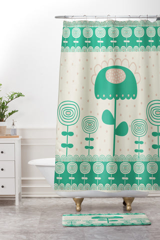 Gabriela Larios Main Garden 2 Shower Curtain And Mat