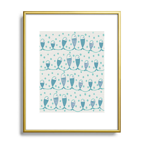 Gabriela Larios Mare Peces Metal Framed Art Print