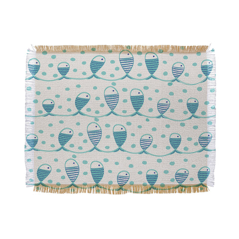 Gabriela Larios Mare Peces Throw Blanket
