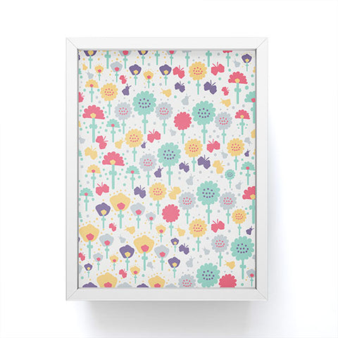 Gabriela Larios Mochi flowers Framed Mini Art Print