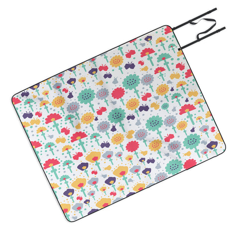Gabriela Larios Mochi flowers Picnic Blanket