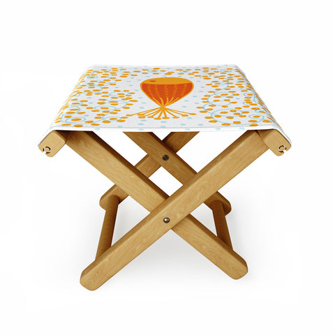 Gabriela Larios Ovopez Orange Folding Stool