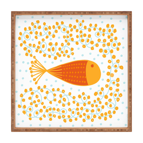 Gabriela Larios Ovopez Orange Square Tray