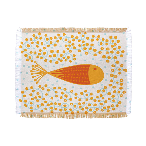 Gabriela Larios Ovopez Orange Throw Blanket