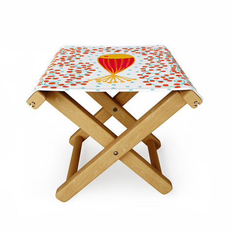 Gabriela Larios Ovopez Red Folding Stool
