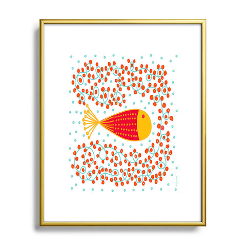 Gabriela Larios Ovopez Red Metal Framed Art Print