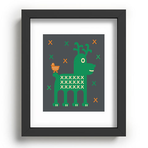 Gabriela Larios Reindeer And Birdy Recessed Framing Rectangle