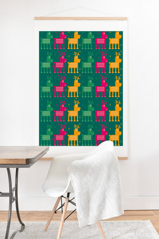 Gabriela Larios Reindeers Art Print And Hanger