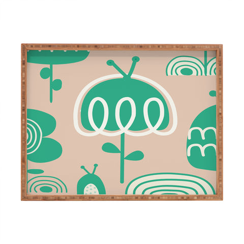 Gabriela Larios Salmon Garden Rectangular Tray