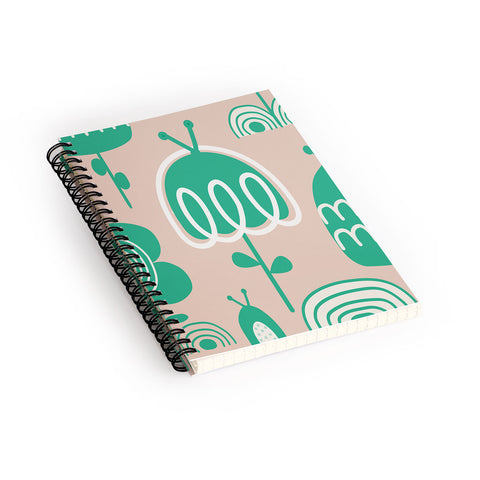 Gabriela Larios Salmon Garden Spiral Notebook
