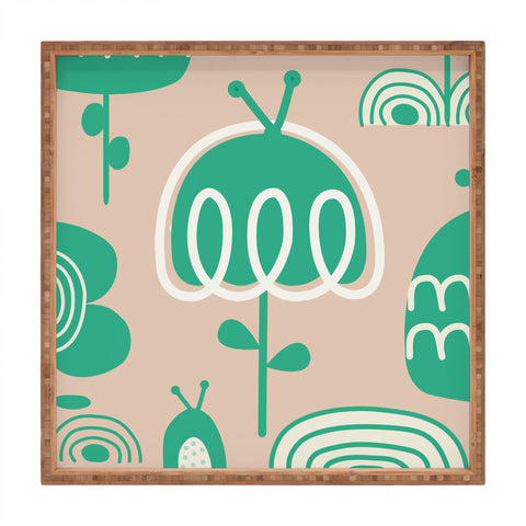 Gabriela Larios Salmon Garden Square Tray