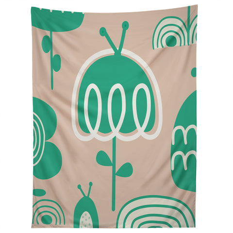 Gabriela Larios Salmon Garden Tapestry