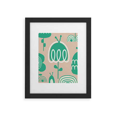 Gabriela Larios Salmon Garden Framed Art Print